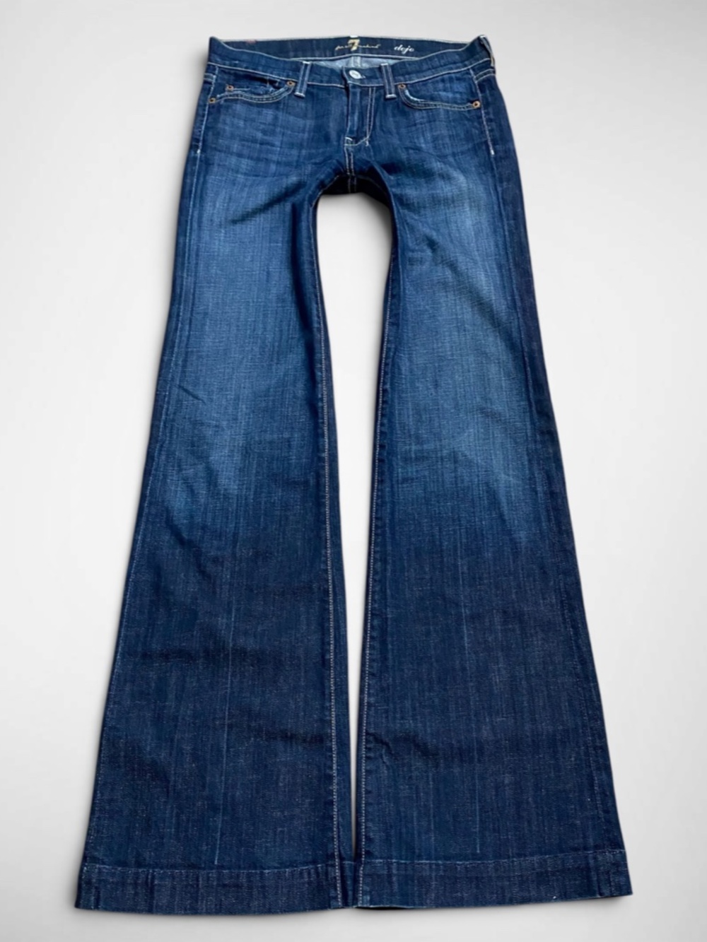 7 For All Mankind “Dojo” Low Rise Flare Jeans - Picture 2 of 9
